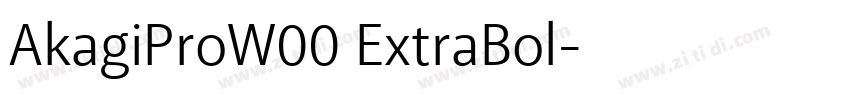 AkagiProW00 ExtraBol字体转换